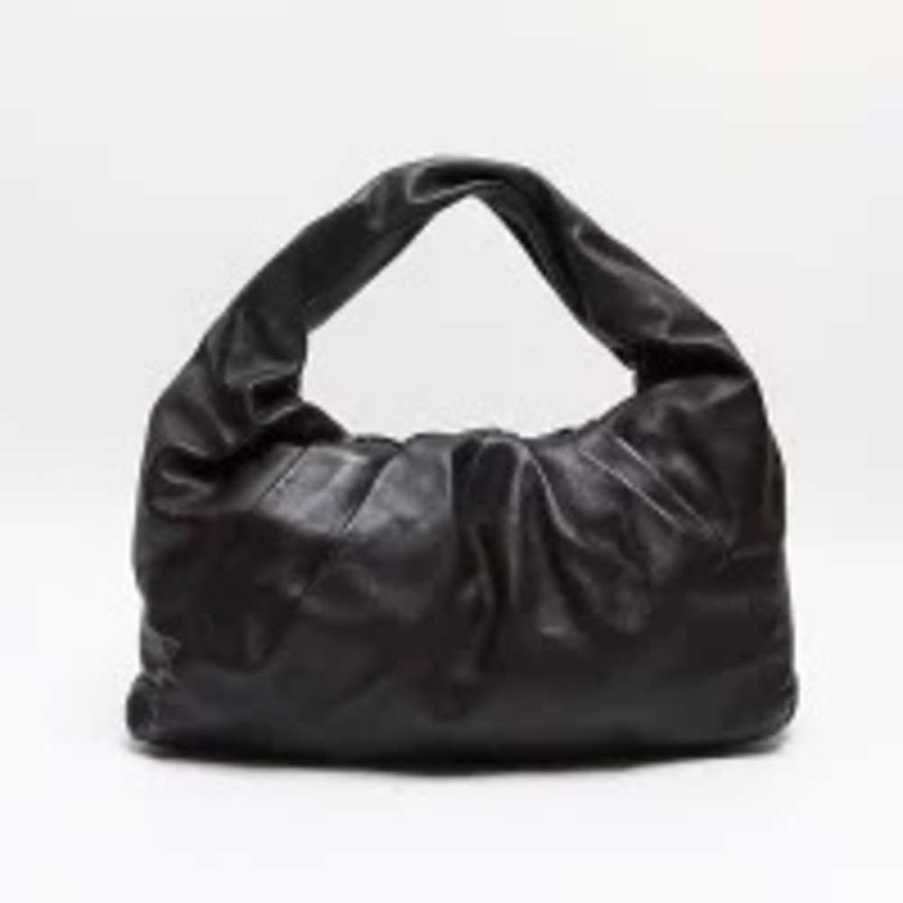Bottega Veneta Leather Pouch Hobo Shoulder Bag Brown